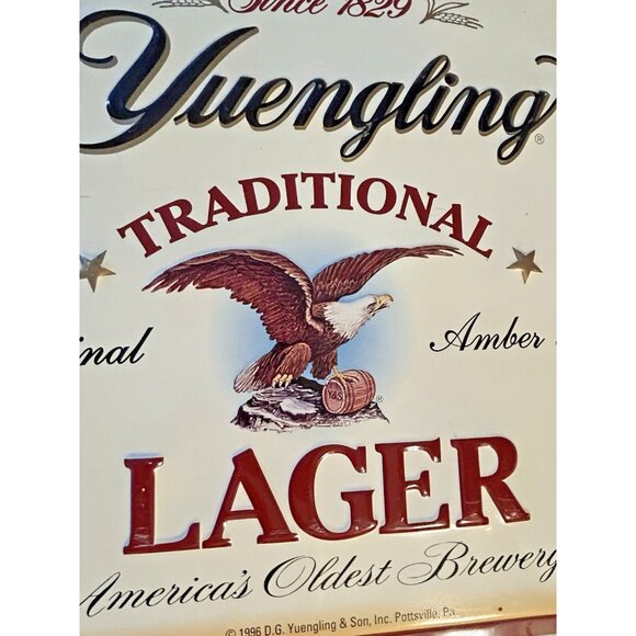 Vtg 1996 Yuengling Traditional Lager Beer Bar Pub Metal Advertisement Sign 16" - Picture 7 of 7